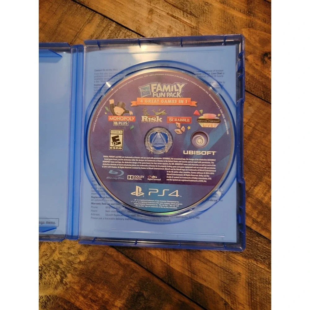 Playstation 4 PS4 Family Fun Pack 4 Great Games In 1 Monopoly‎ Risk Scrabble +